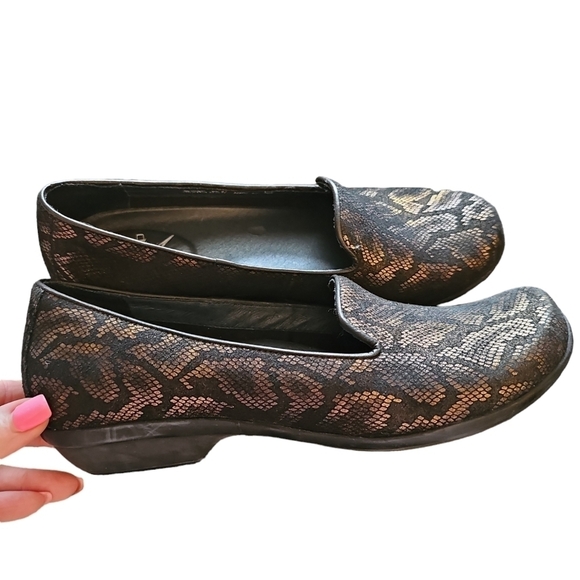 Dansko sz 41 black metallic copper clog shoes sz 11 SH10 - Picture 1 of 6